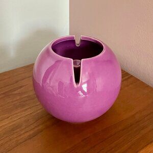 Vintage 1970's Beauceware Purple Ball Ashtray Canada Céramique de Beauce Québec